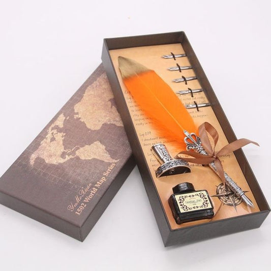 The Ancient Scribe’s Quill Set (Orange)